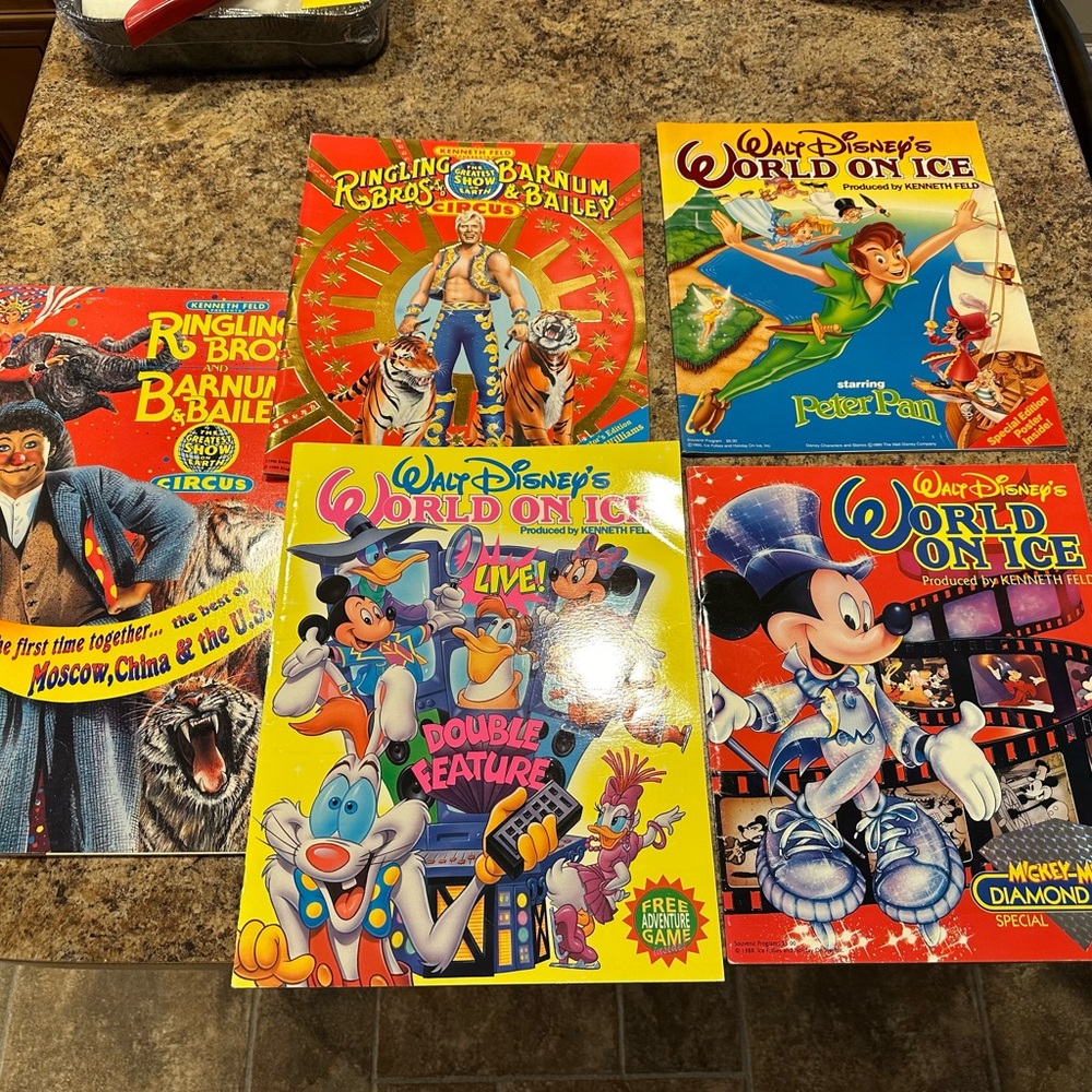 Disney and Circus Vintage programs Collection